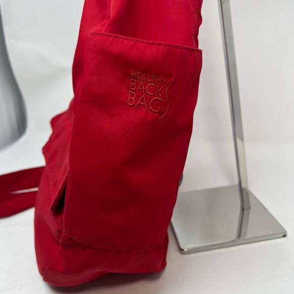 AMERIBAG Unisex One Size Red Microfiber Crossbody Sling Tote Healthy Back Bag - Picture 4 of 14